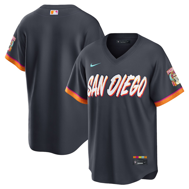 Men's San Diego Padres Blank Obsidian 2026 City Connect Stadium Stitched Baseball Jersey